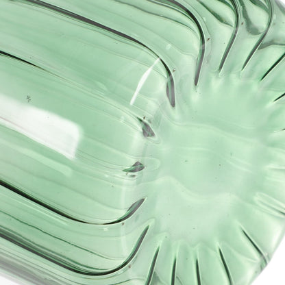 SOESFOUFU Glass Cactus Terrarium Vase Narrow Neck Hydroponic Plant Pot Decorative Glass Flower Vase for Home Table Centerpiece Green