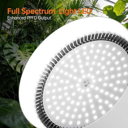 Bstrip Hanging Grow Lights for Indoor Plants, Two Head One Cord, 50W Full Spectrum Hanging Plant Light with Timer, 5000K Daylight White Pendant Grow Light for Garden, Flowers, Succulents Growing