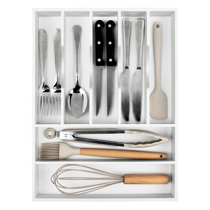 Kitchen Silverware Drawer Organizer and Storage Cabinet Utensil Rack Bathroom Counter Vanity Extra Large Big Cooking Drawer Organizers Countertop Pantry Storage Cabinet Best Kitchen Must Haves 2025