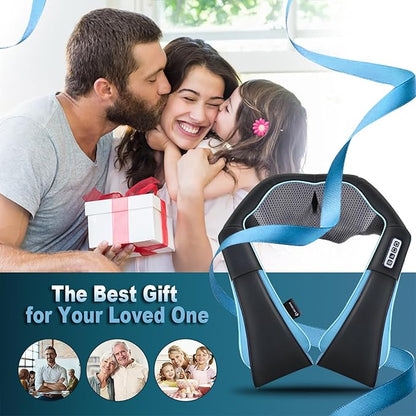Mo Cuishle Shiatsu Back Shoulder and Neck Massager with Heat, Electric Deep Tissue 4D Kneading Massage, Best Gifts for Women Men Mom Dad, Fathers Day, Mothers Day, Christmas Gifts