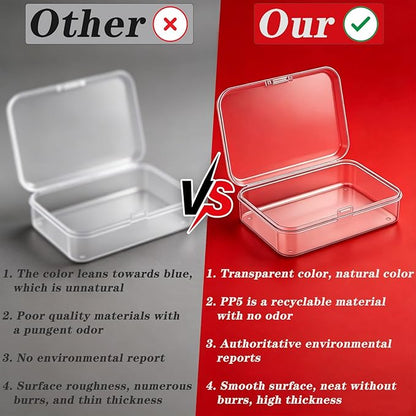 Clear Plastic Playing Card Boxes Snaps Closed Poker Gaming Playing Card Deck Cases Holder Plastic Storage Box Clear Trading Card Box Card Storage Organizer for Bank Business Card (24Pcs)