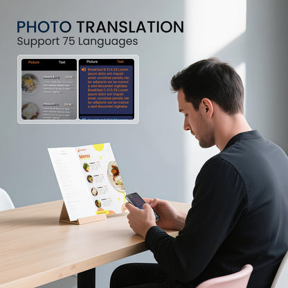 Language Translator Device, Upgraded 5.5" High-end Metal Frame Ai Translator No WiFi Needed, Support 150 Languages, Two Way Real-Time Voice Offline Recording Translator Device for Business Travel