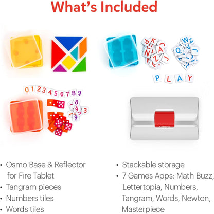 Osmo Genius Starter Kit for Kids Ages 6–10 | 7 Educational Learning Games | Fire Tablet Compatible | Latest Version | Educational STEM Learning System | Base Included