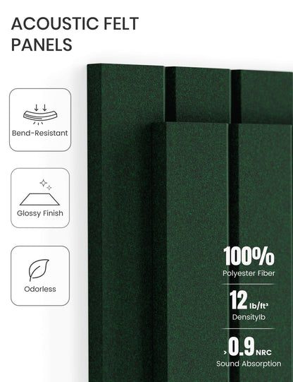 Fluxynara Large Felt Bulletin Board 48" x 36" Cork Board Alternative-12 Pack with 70 Safe Removable Adhesive Tabs, Cork Boards for Walls Cork Board for Home Office Classroom Pin Board- Pine Green