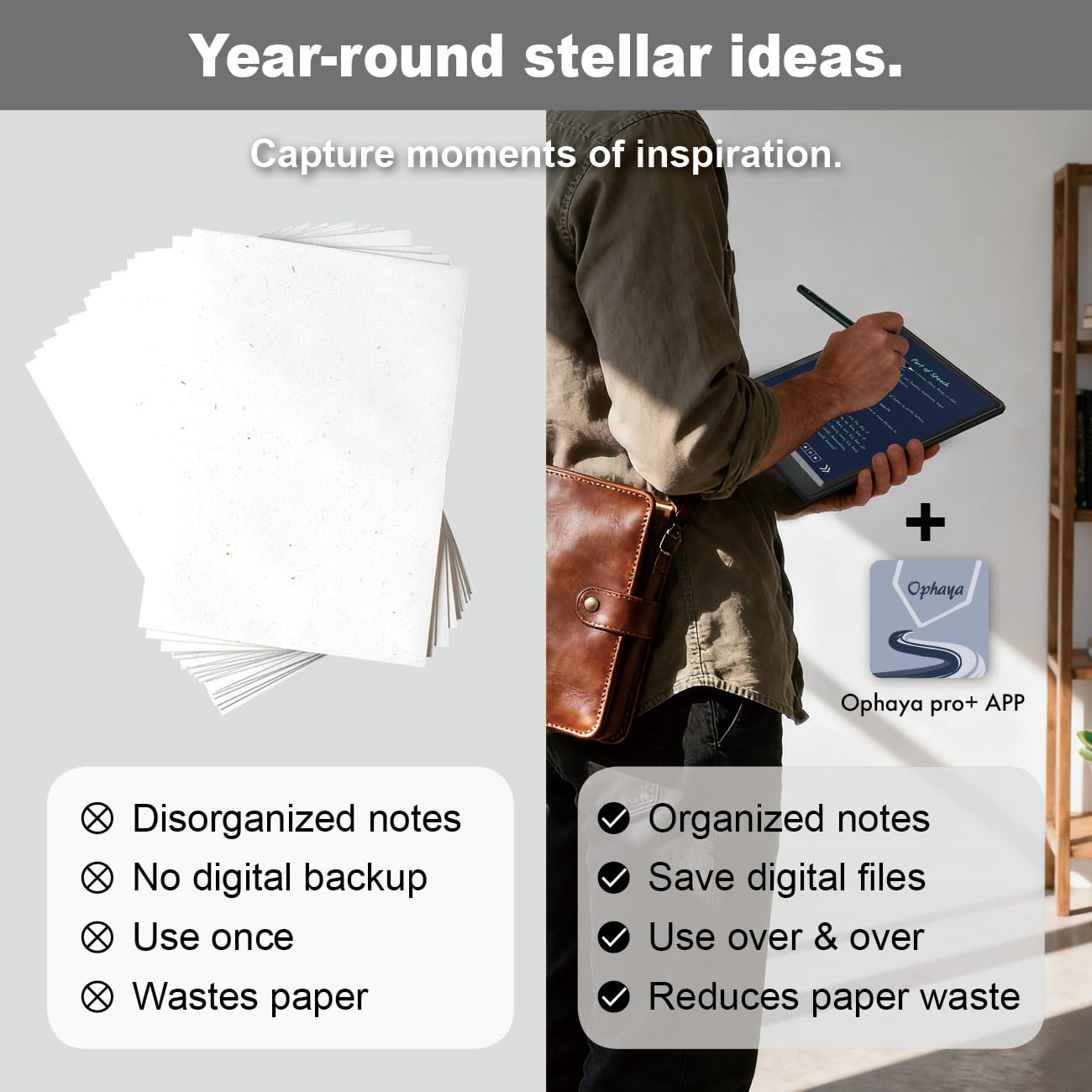 Smart Pen for Note Taking Set Real-Time Paper-to-Digital, Smart Digital Notebook with Pen for Meeting Class Creation, Convert to Text, Store, and Share Your Handwritten Notes via App(iOS/Android)