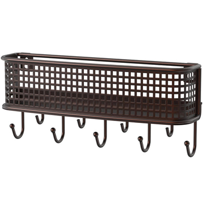 Deco Brothers Wall Key Holder and Mail Organizer, Bronze