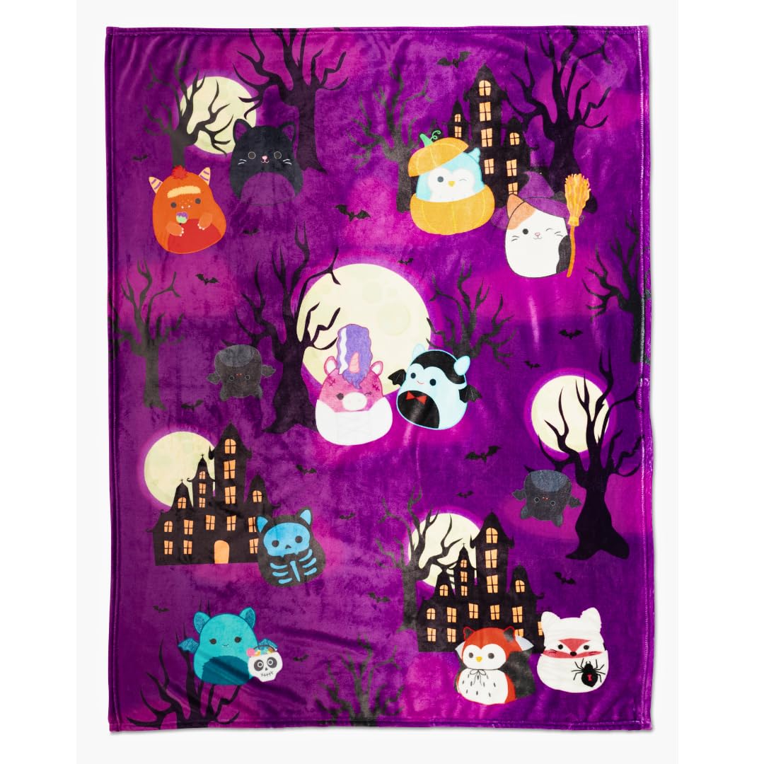 Collectibles Squishmallows Halloween Bedding Super Soft Cozy Plush Throw, 46 in x 60 in, (Officially Licensed Product) by Franco