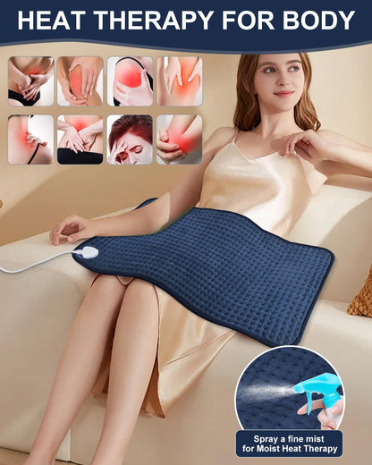 Large Heating Pad for Back 33"x17" Fathers Day Dad Gifts Electric Heating Pad XXL for Neck and Shoulders Pain Relief Moist Dry Heat, 9 Adjustable Heat, Auto Shut-Off Timer, Gifts for Dad Mom