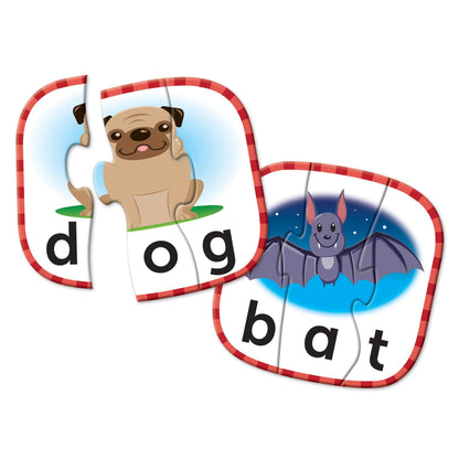 Learning Resources 3-Letter Word Puzzle Cards, Kindergarten Readniness, Self Correcting Puzzles, Ages 3+