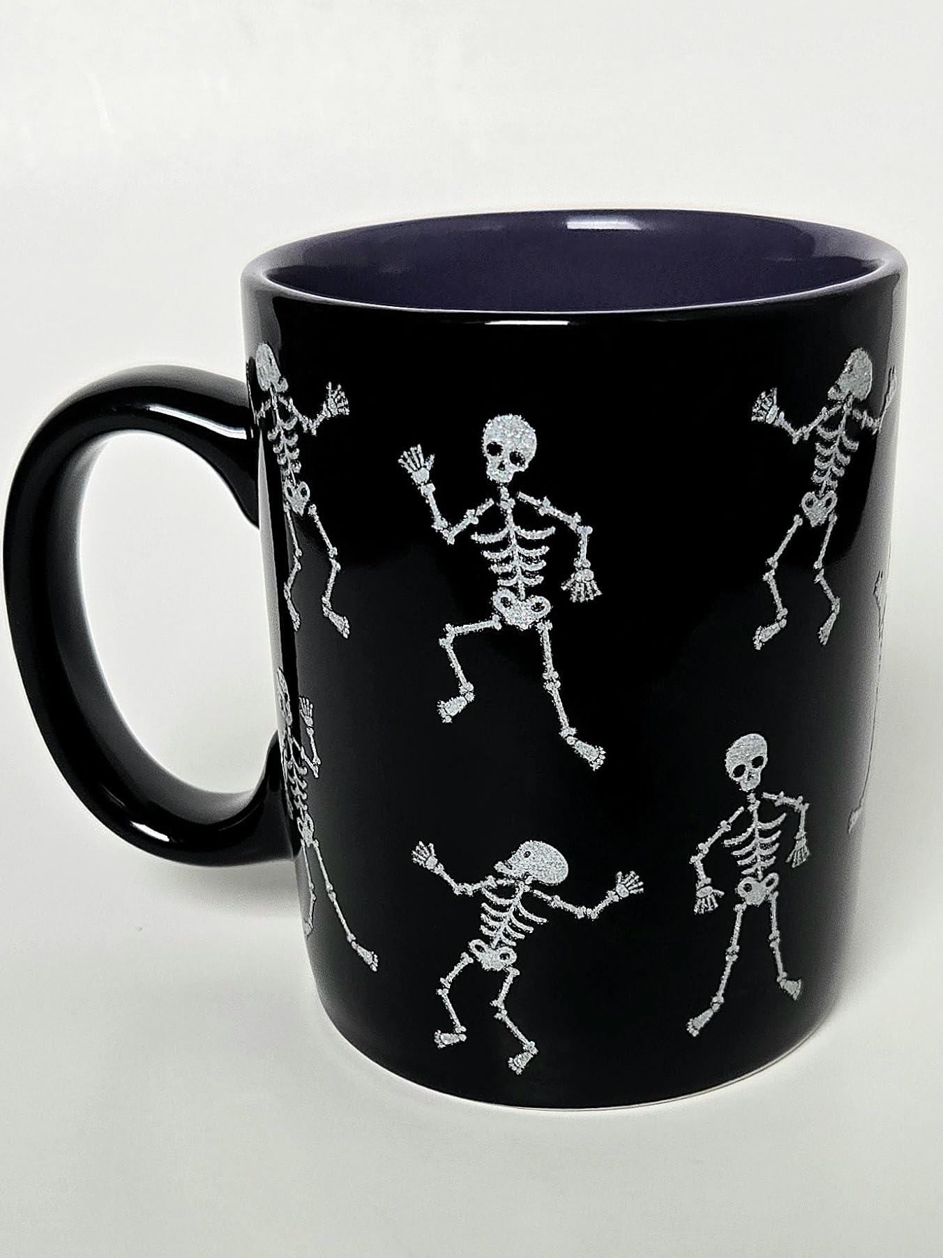 Dancing Yoga Skeletons Ceramic 16 oz. Coffee Mug, 4.5 x 3.5 x 3.5 inches