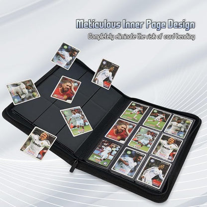 Trading Card Binder, Premium 9 Pocket Double Sided 540 Pocket PU Card Collection Binder, Collectible Trading Card Albums for MTG, TCG, Sport Card, Game Cards (Dark Green)