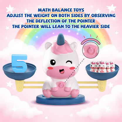 Snugzy Unicorn Balance Counting Toys, Number Counting Scale Games for Kids Cool Math Learning Games for Boys and Girls Preschool Kindergarten Learning STEM Montessori Educational Toys for 3+