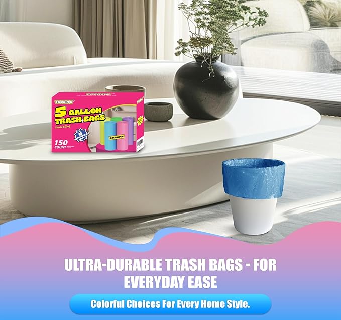 5 Gallon Trash Bags Extra Thick