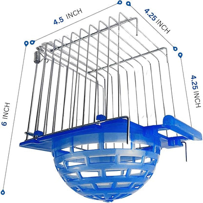 Bird Nest for Outside The Cage – Durable Stainless Steel Frame, Easy Installation, Stable Plastic Base, Nest Box Ideal for Finches, Canaries & Small Birds
