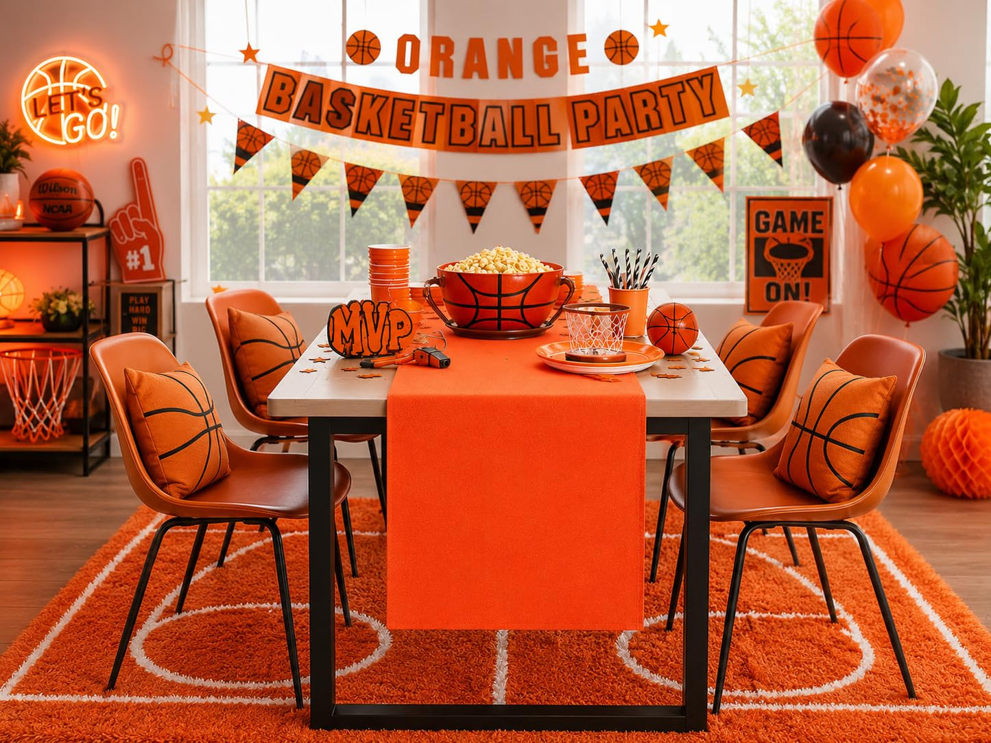 YATOJUZI Orange Table Runner Seasonal Autumn Kitchen Dining Coffee Table Decoration 95 Inches Long Waterproof Farmhouse Rustic Table Runner Halloween Home Wedding Party Decor 16x95Inch