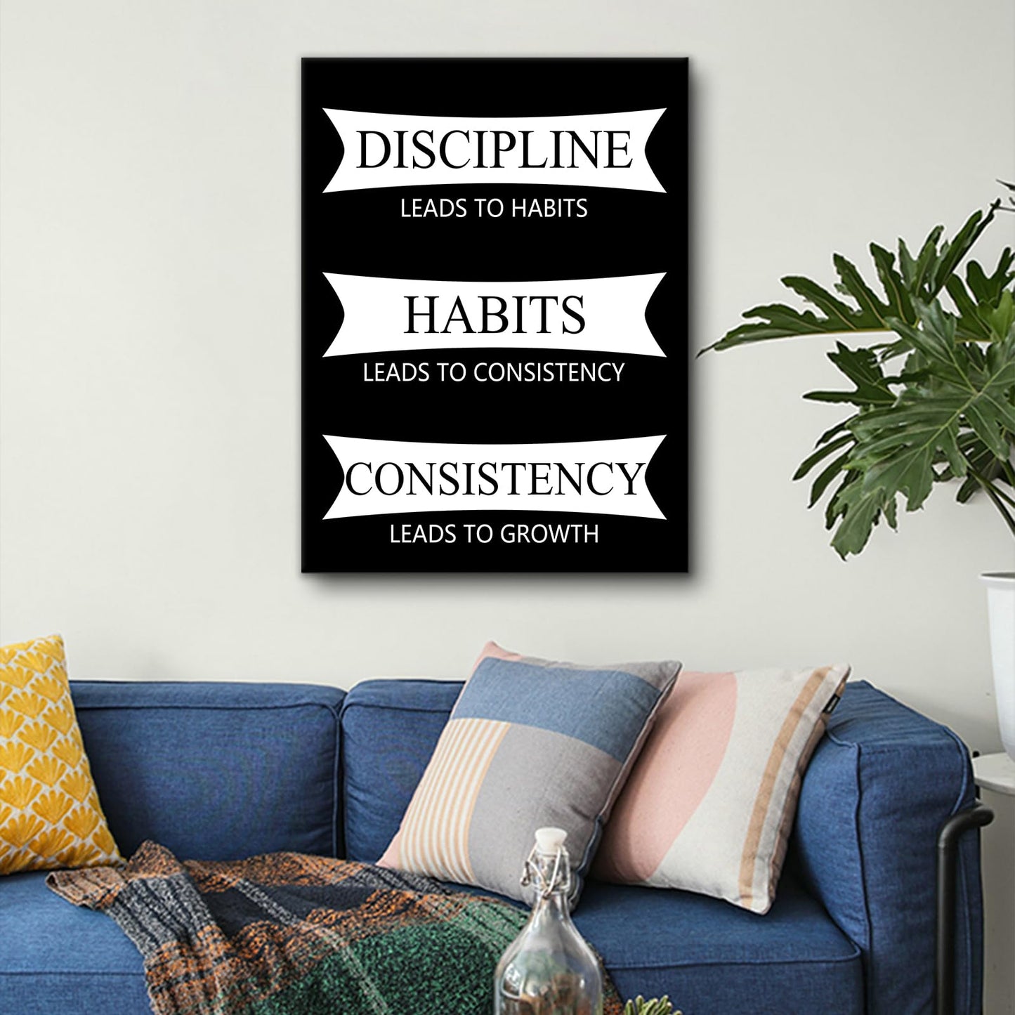 DINGFUN Motivational Wall Art Office Decor Inspirational Entrepreneur Quotes Canvas Positive Poster Painting Artwork for Modern Home Bedroom Study Room Living Room Picture Ready to Hang [18''Wx24''H]