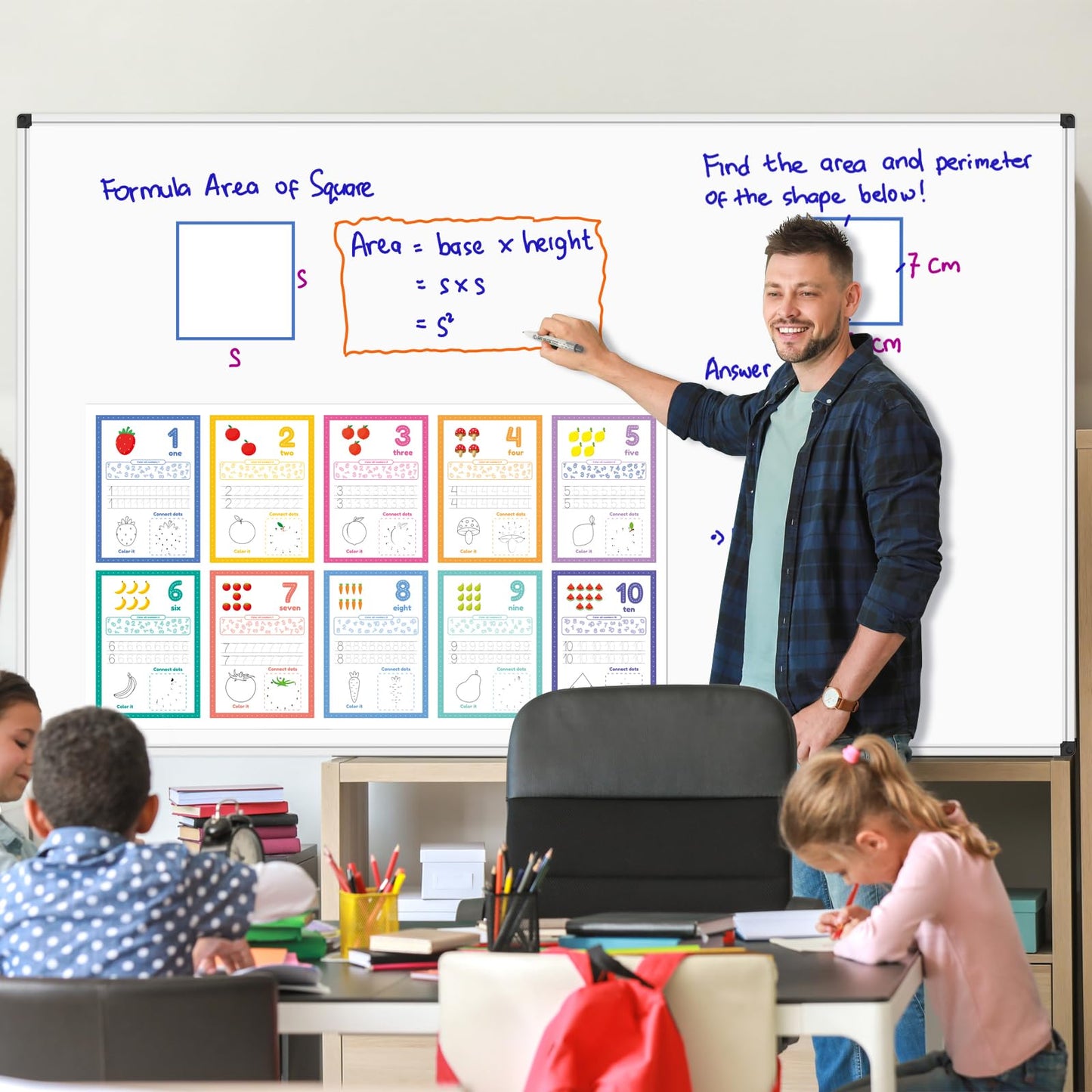 XBoard Magnetic Dry Erase Board 96 x 48 Inches Wall-Mounted, 4'x8' Presentation Whiteboard with Marker Tray, Aluminum Frame White Board for School Office