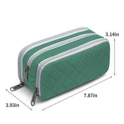 Della Gao Large Pencil Case, Big Capacity Pencil Pouch with 3 Compartments, Office Pencil Bag with Zipper, Big Pen Case for Adults (01-3ALLG)