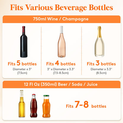 Lifewit 6.5L Ice Bucket for Parties 2 Pcs, Large Beverage Tub with Scoop, Drink Cooler for Dirty Soda Bar, Portable Champagne/Wine/Beer/Juice Table Chiller for Outdoor Bar & Mimosa Bar Supplies