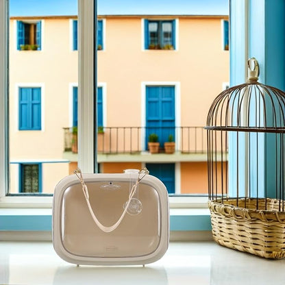 Toyvian Parrot Travel Cage Portable Bird Carrier Bag with Breathable Mesh Small Bird Carrying Cage for Parakeets and Cockatiels Outdoor Use
