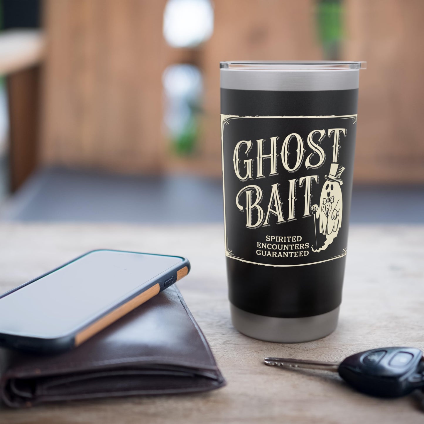 Ghost Bait Paranormal Investigator Ghost Hunting Halloween Stainless Steel Insulated Tumbler