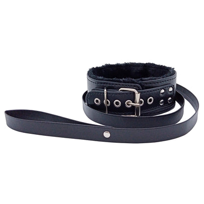 Gothic Leather Choker Collar with Long Traction Leather Rope and Collar Necklace Neck Size Adjustable Suitable for Pet Black 25x2 in