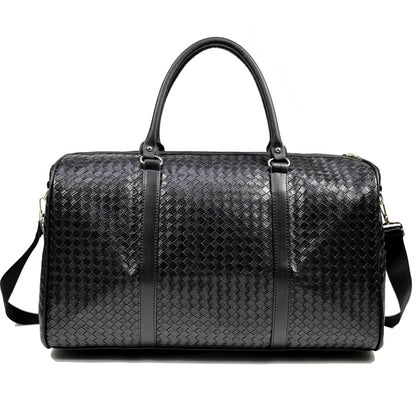 27L Small Travel Duffle Bag Weekender Bags for Women and Men with Shoe Compartment Foldable Waterproof Toiletry Bag Hospital Bags for Labor and Delivery Gym Bag (Black)