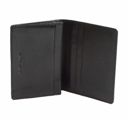 muzaf Premium Leather card holder, compact, 5 slots, hand stitched (Sand Black)