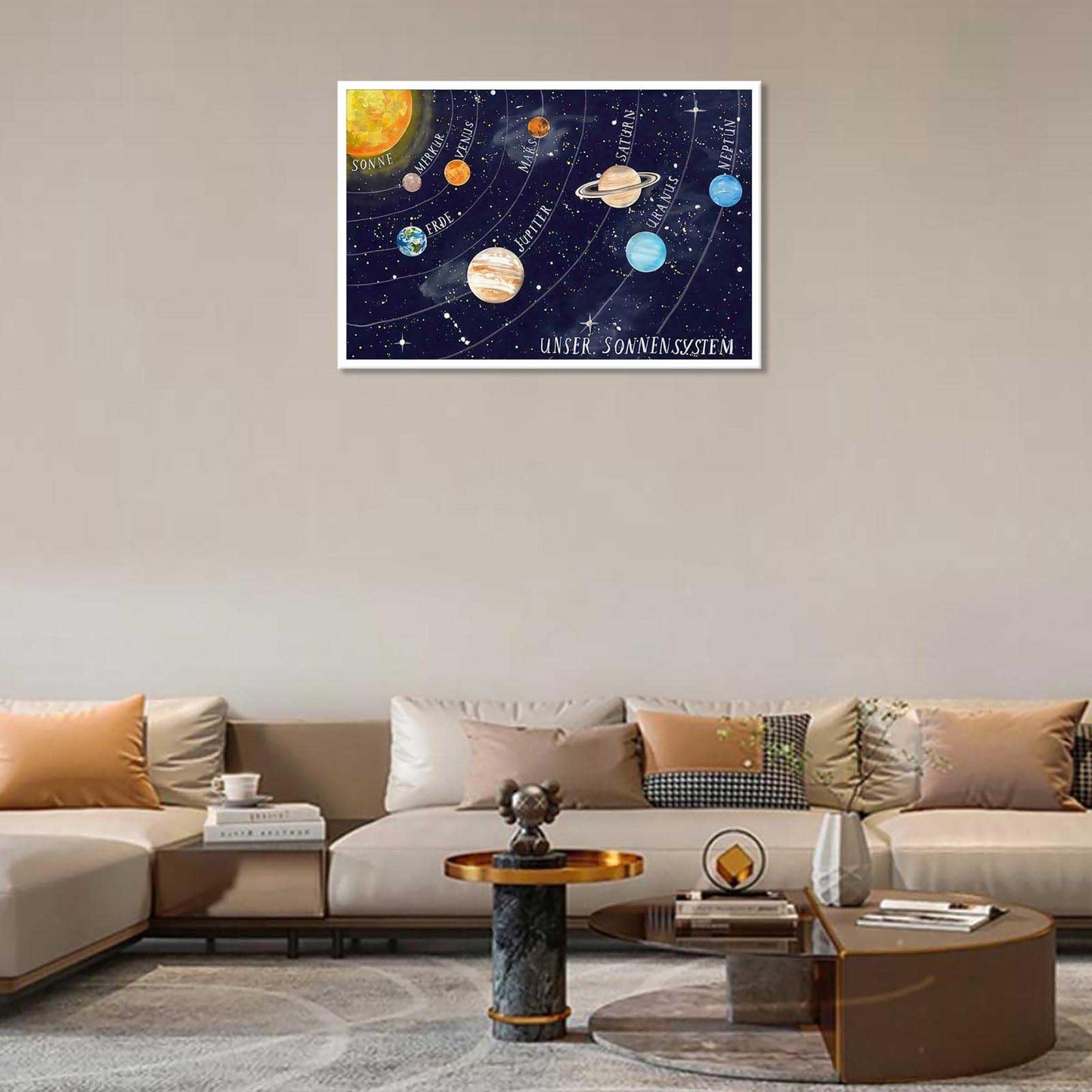 Solar System Educational Planet Poster Universe Infographic Star Life Cycle Astronomy Knowledge Suitable For Living Room Dormitory Bedroom Wall Decoration 16x24in Unframed
