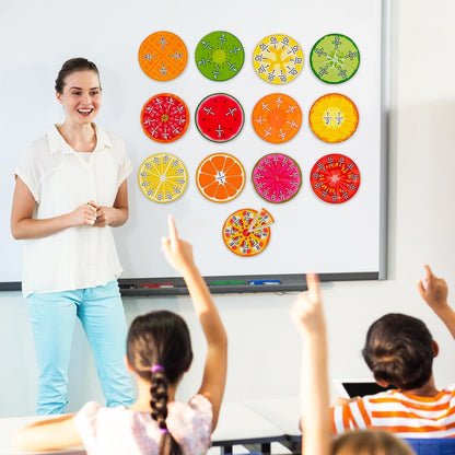 Simply magic 166 PCS Magnetic Fractions Activities Class Set & 112 PCS Yummy Magnetic Fractions for Math