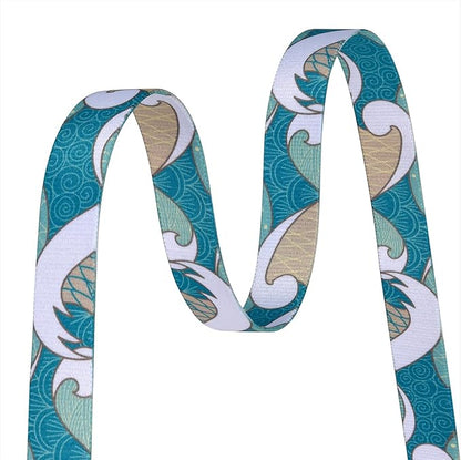 Mihqy Dog Collar with Bohemia Floral Tribal Geometric Patterns - Soft Ethnic Style Collar Adjustable for Small Medium Large Dogs(Sea Wave,L)