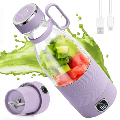 MIAOKE Portable Blender,Fashion Portable Blender for Shakes and Smoothies 11.8 Oz,Magnetic USB Fast Charging Mini Mixer Bottle,Take It for Traveling, Outdoor, Gym, Office, Cars, Gift -PK