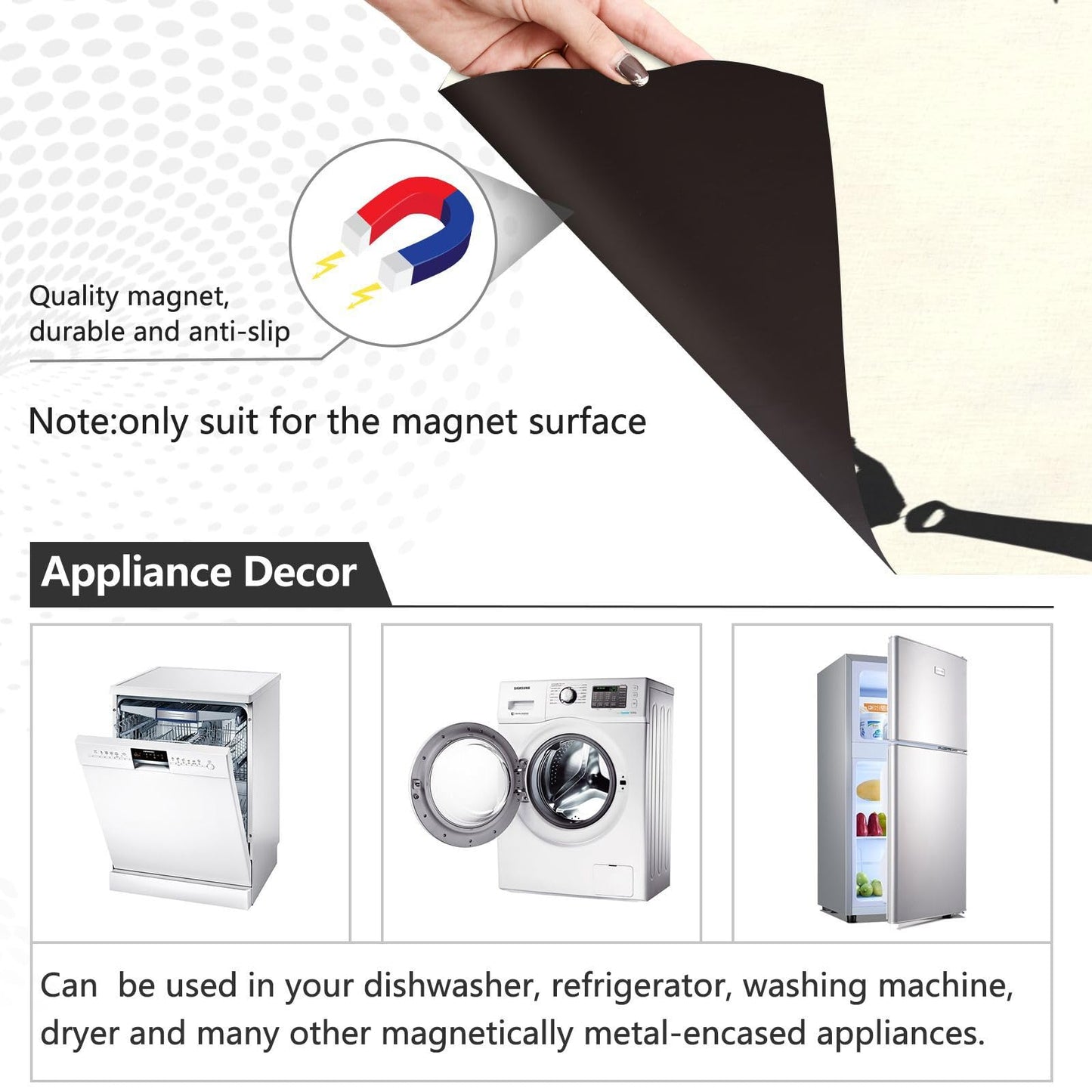 Halloween Skeleton Dishwasher Magnet Cover Panel,Skull Ghost Magnetic Dishwasher Covers Refrigerator Sticker Decal Halloween Decorative Washing Machine Cover for Home Kitchen,23x26in