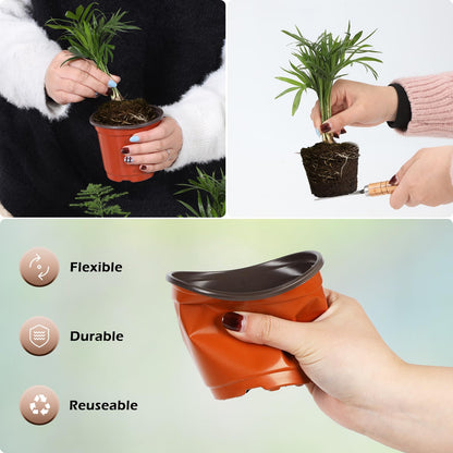 Hemikaki 300 Pack 4 Inch Plastic Nursery Pots for Plants, Small Seedling Pots Succulent Pots Flower Pots with Drainage Holes, Come with 300pcs Plant Labels