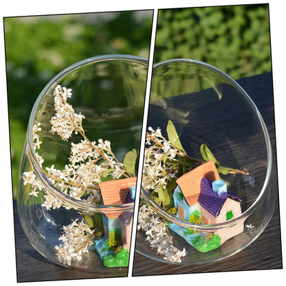 MAGICLULU 3pcs Slant Cut Glass Landscape Bottle Set, Eco Terrarium Vases for Desktop Decoration, Glass Containers for Succulent Plants and Miniature Gardens