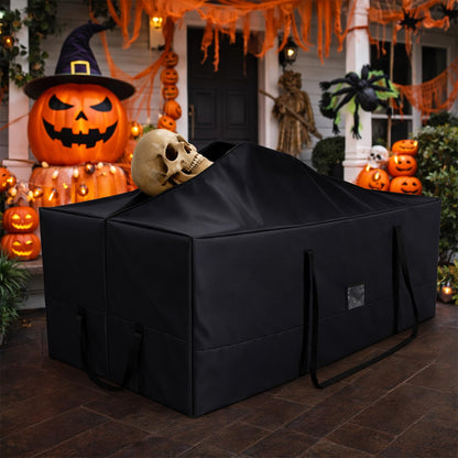 3.66m/12ft Skeleton Storage Bag, 600D Oxford Waterproof Large Heavy Duty Christmas Tree Storage Bag with Reinforced Handles Dual Zippers & Pocket for 12 Foot Skeleton & Artificial Trees