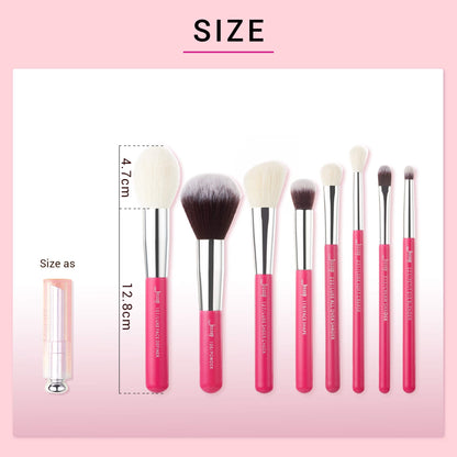 Jessup Brand 25pcs Professional Makeup Brush Set Beauty Cosmetic Foundation Powder Blusher Eyeshadow Blending Highlight Concealer Natural-Synthetic Hair Brushes Set (Pearl White/Silver)