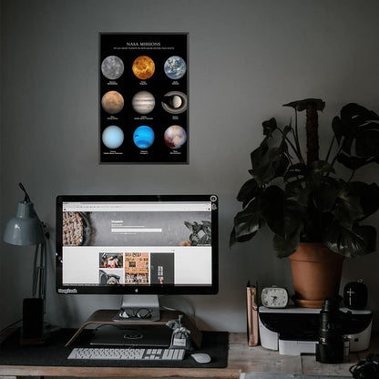 Solar System Educational Planet Poster Universe Infographic Star Life Cycle Astronomy Knowledge Suitable For Living Room Dormitory Bedroom Wall Decoration 16x24in Framed