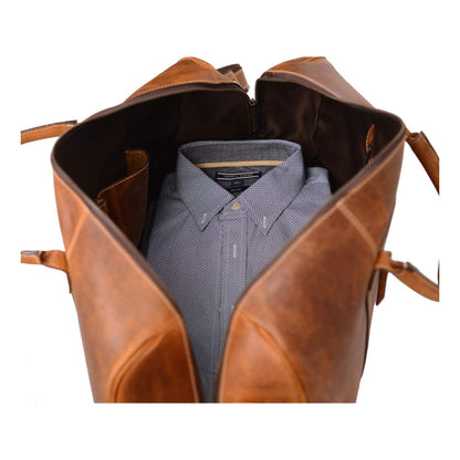 KomalC Leather Duffle Bags for Men and Women Travel Overnight Weekend sports bag holdall Gym Duffel for Men
