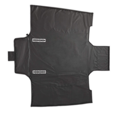 Weber Traveler Cargo Protector Grill Cover, Black – Form‑Fitted Grease‑Resistant Cover with Tool Storage Pockets, Heavy-Duty & Water Resistant for Easy Transport
