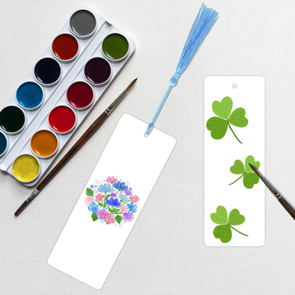 200 Sets Blank Bookmarks to Decorate with Tassels for DIY Crafts and Gifts