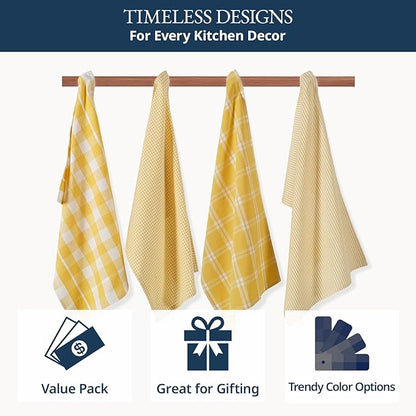 LANE LINEN Cotton Kitchen Towels Set, Quick-Drying Dish Towels