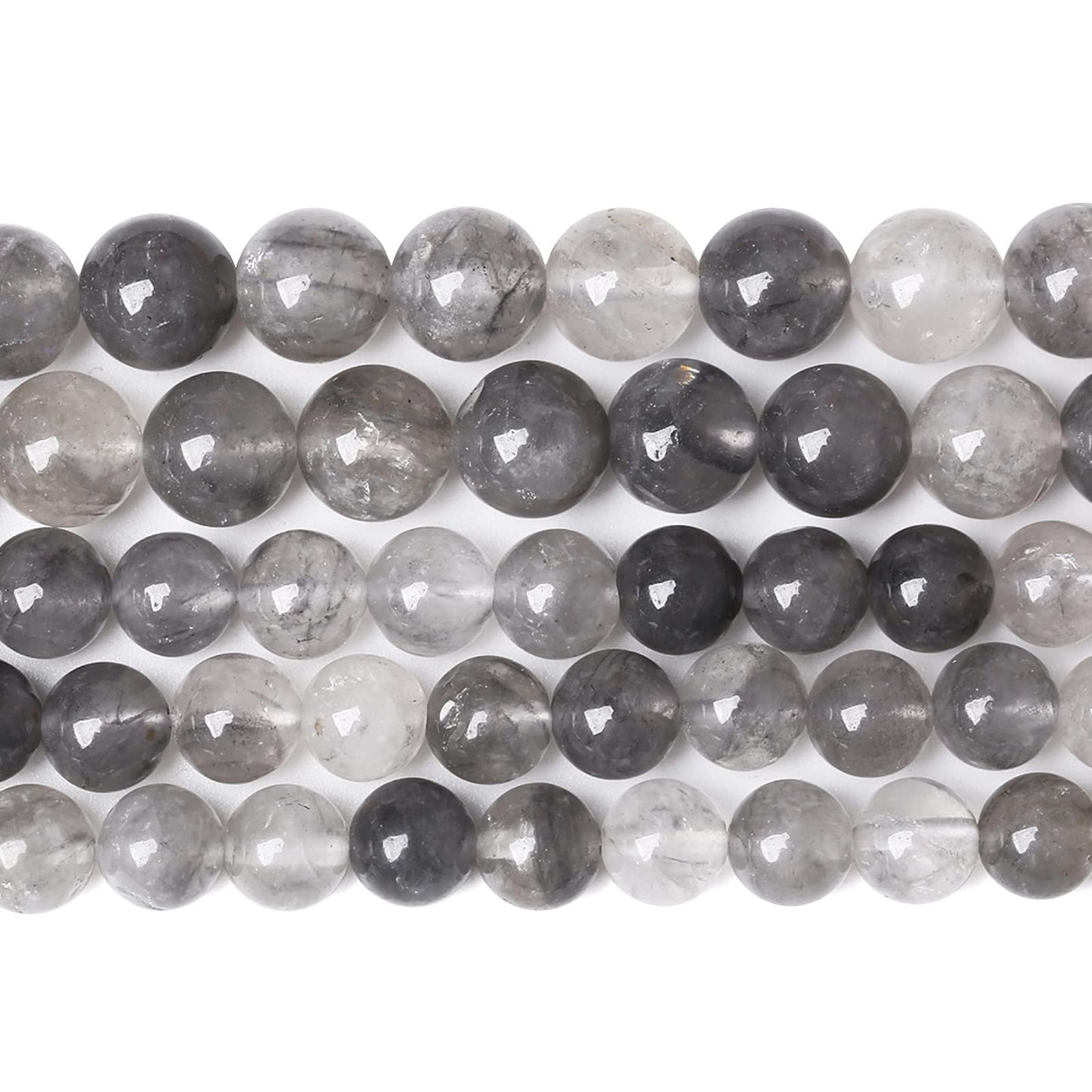4MM 86PCS Natural Stone Cloudy Quartz Crystal Beads for Jewelry Making DIY Bracelet 1 Strand