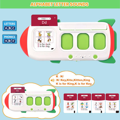 Phonics Flash Cards for Kids 3-8 - Learn to Read, Letter Sounds & Word Blending, Master Math Challenge- Homeschool Classroom Phonemic Awareness Toy, Preschool Kindergarten Learning Activities Gift