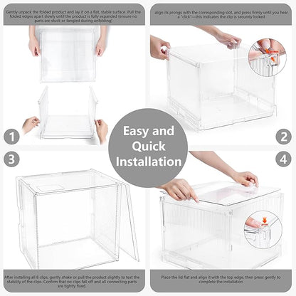 MUKAI File Box Organizer, Hanging Folder Storage Boxes, File Folder Organizer with Slide, Filing Crate Bin Holder with Letter-size File Holder Filing Box for Office, Home, Decor (1)