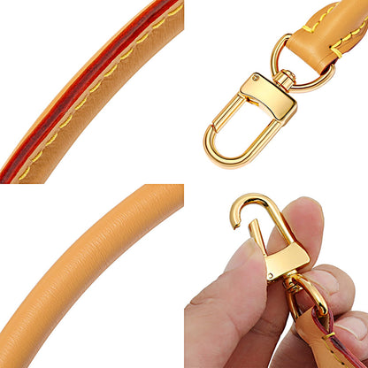 HUXRY CARCH Vachetta Leather Shoulder Strap Replacement,Bags Strap Fit for Graceful Damier Speedy 25 30 Handbags 27.5inches(Beeswax)