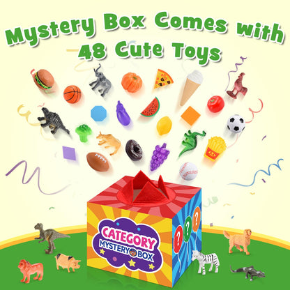 Montessori Sensory Toys for 2-6 Year Olds | 58-Piece Learning & Sorting Games with Mystery Box | Preschool Activities & Speech Therapy Gifts | Easter Basket Stuffers, Birthday Gifts for Boys & Girls