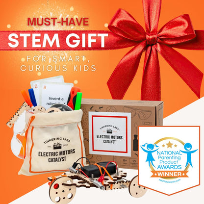 Tinkering Labs STEM Kits for Kids Age 8-10 | Inventors Kids Science Kit, Robot Building, and Engineering with Electricity Circuits | Coolest DIY Toys and Best Birthday Gifts for 10 Year Old Boy Girl