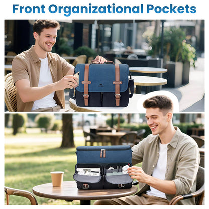 MATEIN Messenger Bag for School with USB Charging Port, Large Crossbody Satchel 15.6 inch Student College Laptop Bags with Shoulder Strap, Water Resistant Work Computer Briefcase for Office Commuting