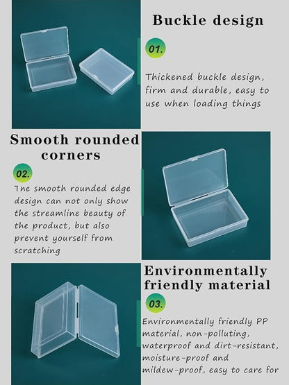 Clear Plastic Playing Card Boxes Snaps Closed Poker Gaming Playing Card Deck Cases Holder Plastic Storage Box Clear Trading Card Box Card Storage Organizer for Bank Business Card (6Pcs)